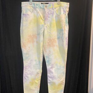 Jordache High-Waisted Tie-Dye Jeans Multi-Color Size 14
